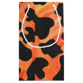 Koe, zwart en Oranje afdrukken Klein Cadeauzakje (Achterkant)