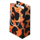 Koe, zwart en Oranje afdrukken Klein Cadeauzakje (Achterkant Gekanteld)