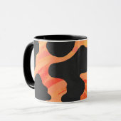 Koe, zwart en Oranje afdrukken Mok (Voorkant links)