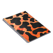 Koe, zwart en Oranje afdrukken Notitieboek (Rechterzijde)