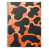 Koe, zwart en Oranje afdrukken Notitieboek (Voorkant)