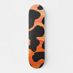 Koe, zwart en Oranje afdrukken Skateboard