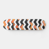 Koe, zwart en Oranje, Chevron Print Persoonlijk Skateboard (Horizontaal)