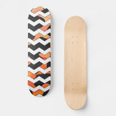 Koe, zwart en Oranje, Chevron Print Persoonlijk Skateboard (Voorkant)