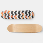 Koe, zwart en Oranje, Chevron Print Persoonlijk Skateboard (Horizontaal)
