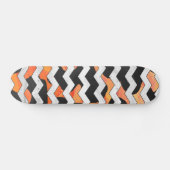 Koe, zwart en Oranje, Chevron Print Persoonlijk Skateboard (Horizontaal)