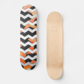 Koe, zwart en Oranje, Chevron Print Persoonlijk Skateboard (Voorkant)