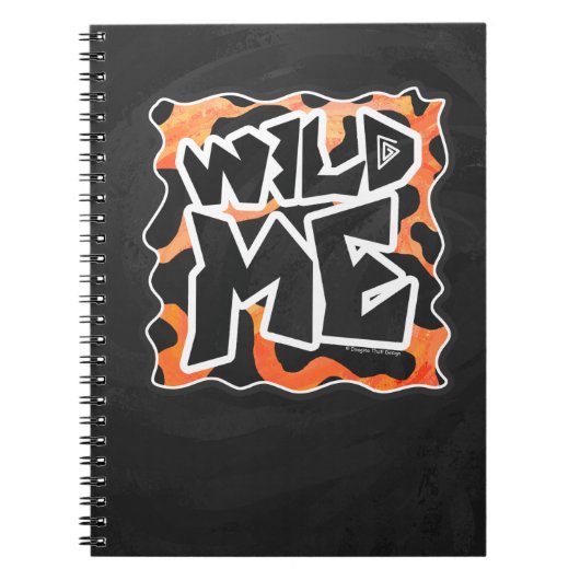 Koe Zwart en Oranje Wild mij Notitieboek (Voorkant)