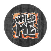 Koe Zwart en Oranje Wild mij Snijplank (Voorkant)