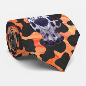 Koe Zwart en Oranje Wild mij Stropdas (Opgerold)