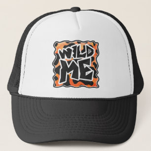 Koe Zwart en Oranje Wild mij Trucker Pet