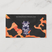 Koe Zwart en Oranje Wild mij Visitekaartje (Achterkant)