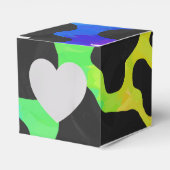 Koe, zwart en regenboog afdrukken bedankdoosjes (Voorkant Zijde)