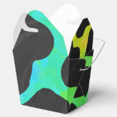 Koe, zwart en regenboog afdrukken bedankdoosjes (Geopend)