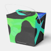 Koe, zwart en regenboog afdrukken bedankdoosjes (Achterkant)