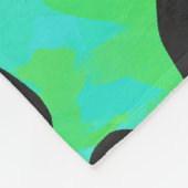 Koe, zwart en regenboog afdrukken fleece deken (Hoek)