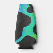 Koe, zwart en regenboog afdrukken flesjeskoeler (Voorkant)