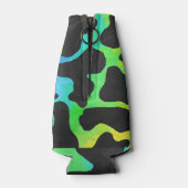 Koe, zwart en regenboog afdrukken flesjeskoeler (Achterkant)