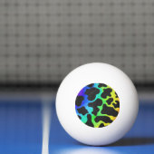 Koe, zwart en regenboog afdrukken pingpongbal (Net)