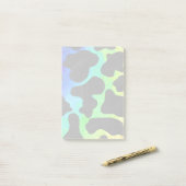 Koe, zwart en regenboog afdrukken post-it® notes (Op bureau)