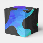 Koe zwart en regenboogschenken bedankdoosjes (Achterkant)