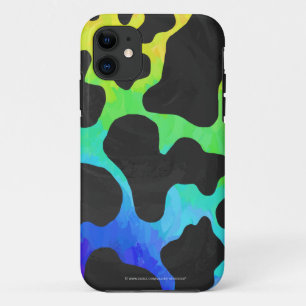 Koe zwart en regenboogschenken Case-Mate iPhone case