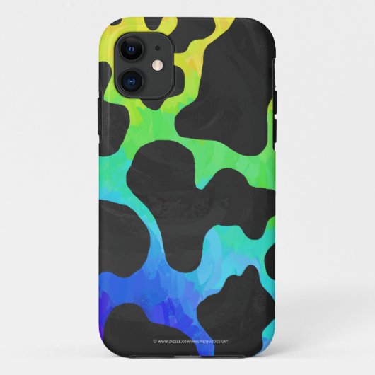 Koe zwart en regenboogschenken Case-Mate iPhone case (Achterkant)