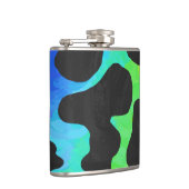 Koe zwart en regenboogschenken heupfles (Rechts)