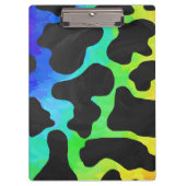 Koe zwart en regenboogschenken klembord (Voorkant)