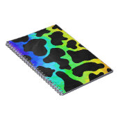 Koe zwart en regenboogschenken notitieboek (Rechterzijde)