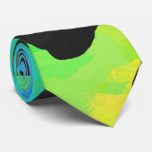 Koe zwart en regenboogschenken stropdas (Opgerold)