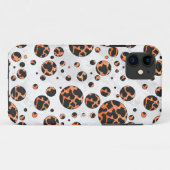 Koe zwart-Oranje poladot afdrukken Case-Mate iPhone Case (Achterkant (horizontaal))