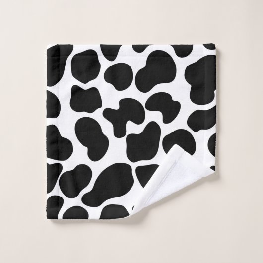 Koe zwart-wit afdrukken Robuust Boerderij Bad Handdoek (Wasdoekje)