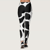 Koe zwart-wit afdrukken Robuust Boerderij Leggings (Achterkant)