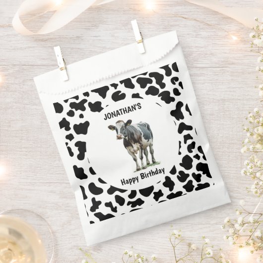 Koe Zwart-wit Bedankzakje (Geknipt)