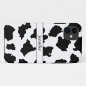 Koe zwart-wit Case-Mate iPhone case (Achterkant (horizontaal))