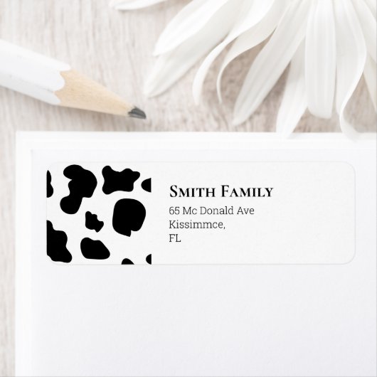 Koe Zwart-wit Etiket (Insitu)