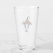 Koe Zwart Wit Halloween Heks Glas (Achterkant)