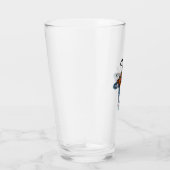 Koe Zwart Wit Halloween Heks Glas (Rechts)