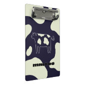 Koe zwart-wit mini klembord (Schuin)