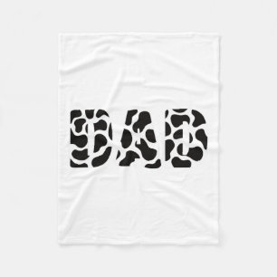 Koe zwart-wit pa afdrukken Cowboy Animal Pattern F Fleece Deken