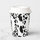 Koe Zwart-wit Papieren Bekers (Rechts)