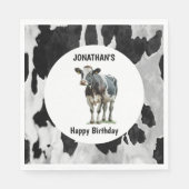 Koe Zwart-wit Servet (Voorkant)