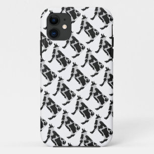 Koe zwart-wit Silhouette iPhone 11 Hoesje