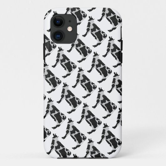 Koe zwart-wit Silhouette Case-Mate iPhone Case (Achterkant)