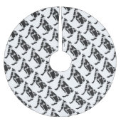Koe zwart-wit Silhouette Kerstboom Rok (Voorkant)