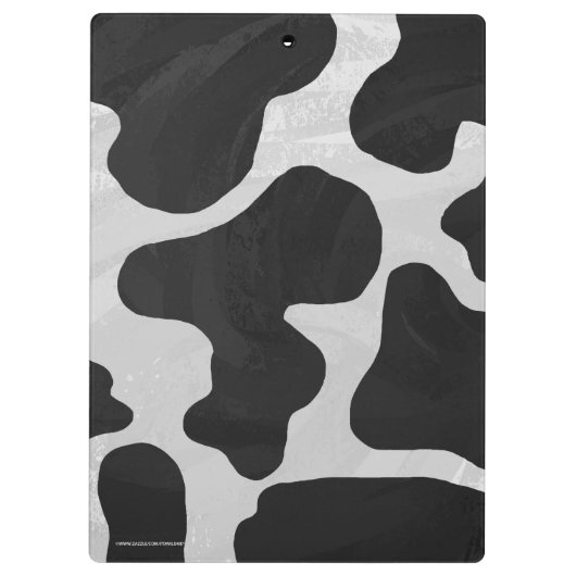 Koe zwart-wit Silhouette Klembord (Achterkant)