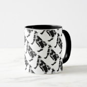 Koe zwart-wit Silhouette Mok (Voorkant rechts)