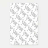 Koe zwart-wit Silhouette Post-it® Notes (Voorkant)