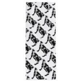 Koe zwart-wit Silhouette Wijn Cadeautas (Achterkant)